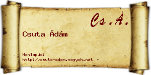 Csuta Ádám névjegykártya